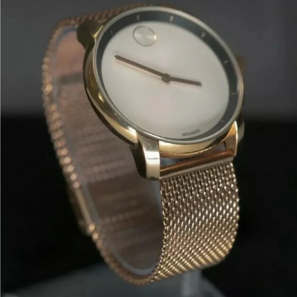 Movado Rose Gold Mesh Watch